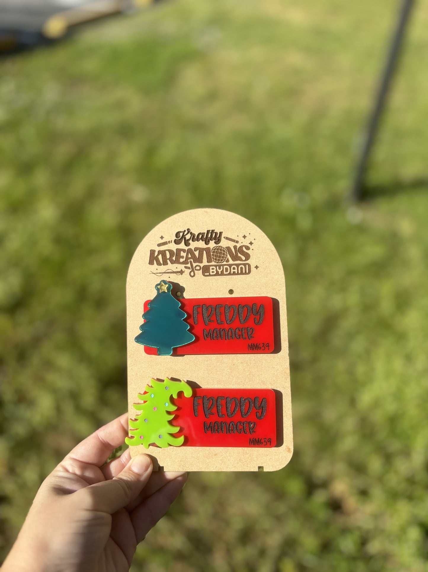 Personalized Christmas badge