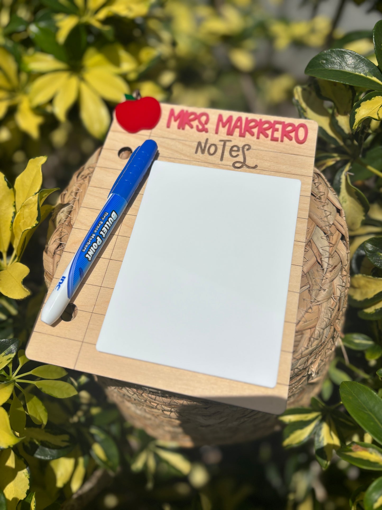 Teacher dry erase notepad