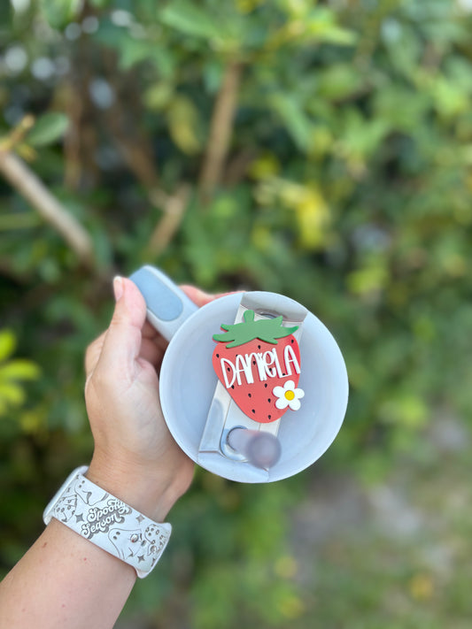 Strawberry tumbler topper
