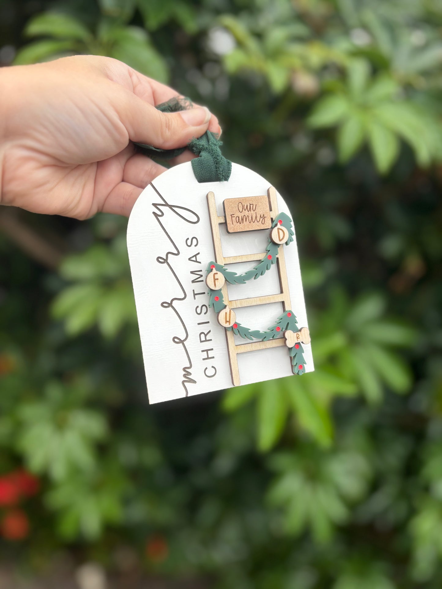 Family ladder ornament