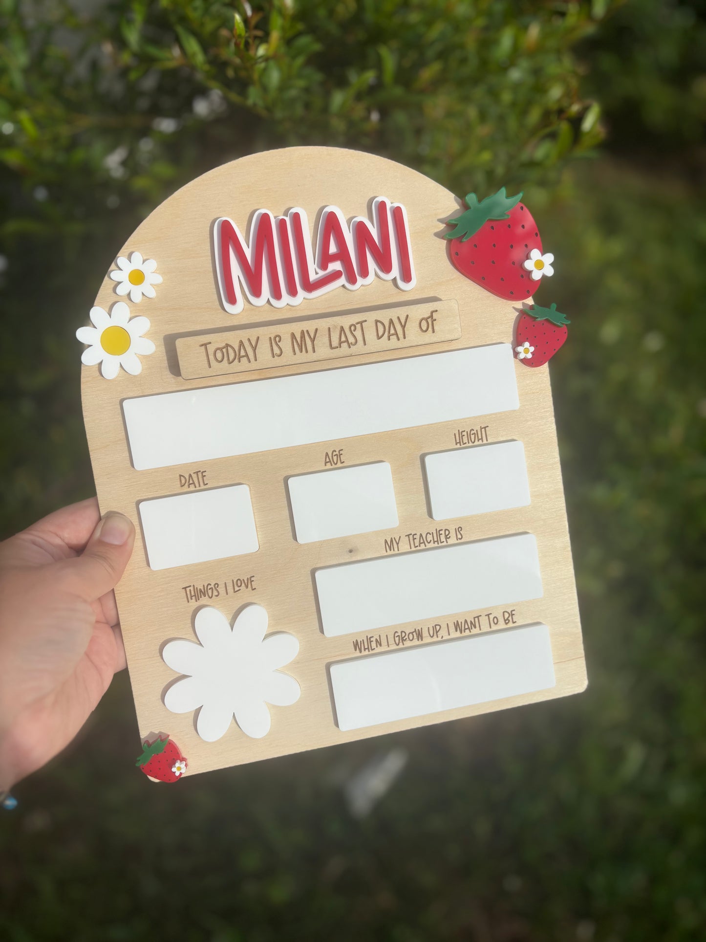 Strawberry Back to School Photo Prop