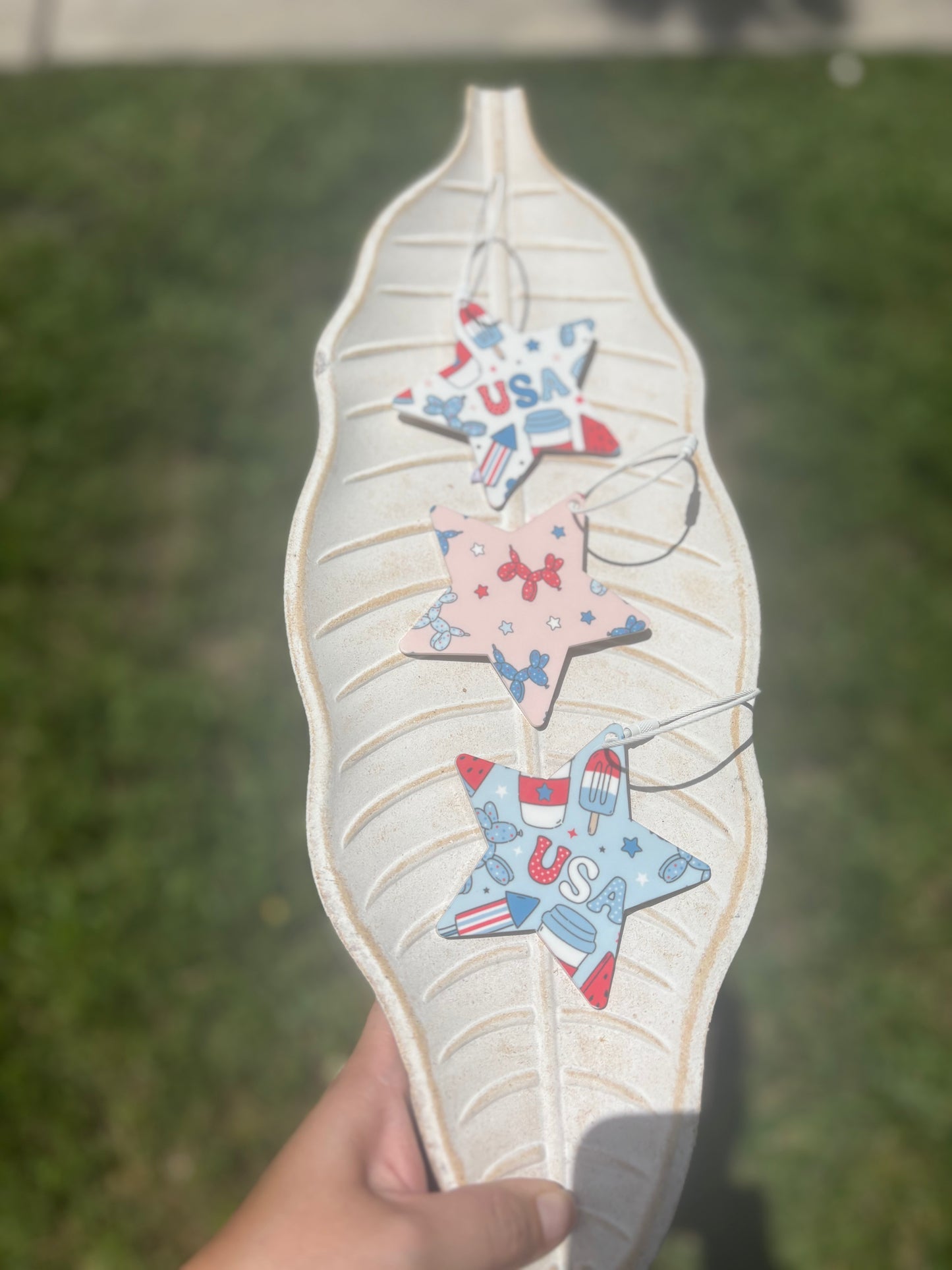 Fourth of July star tags