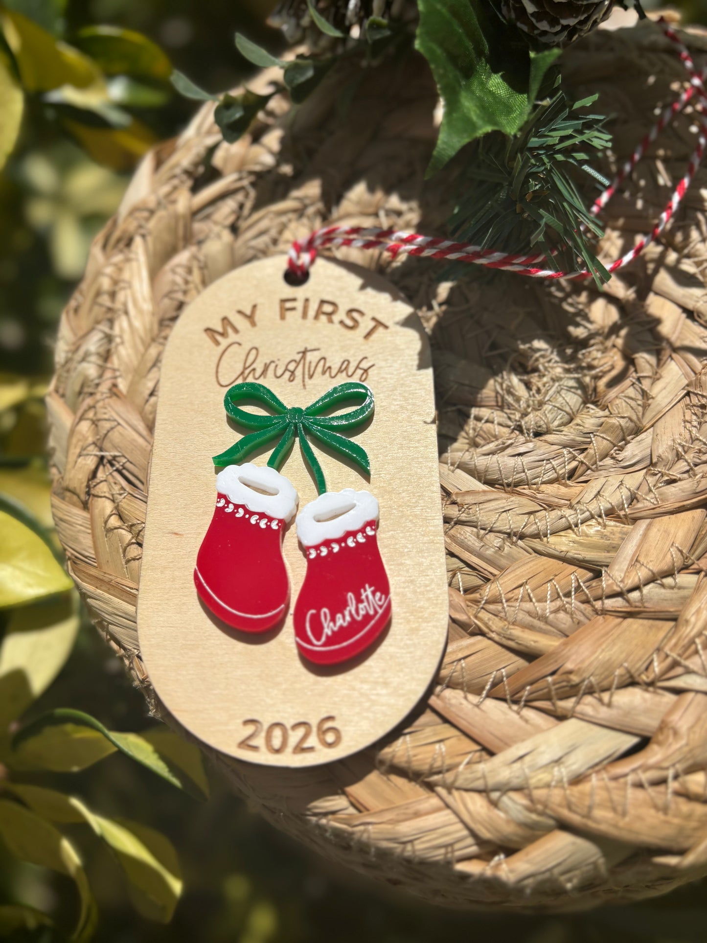 Baby booties ornament