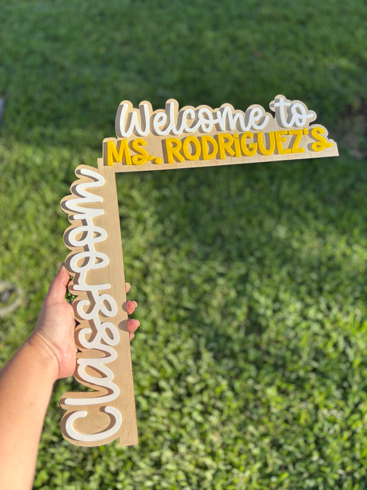 Teacher door frame