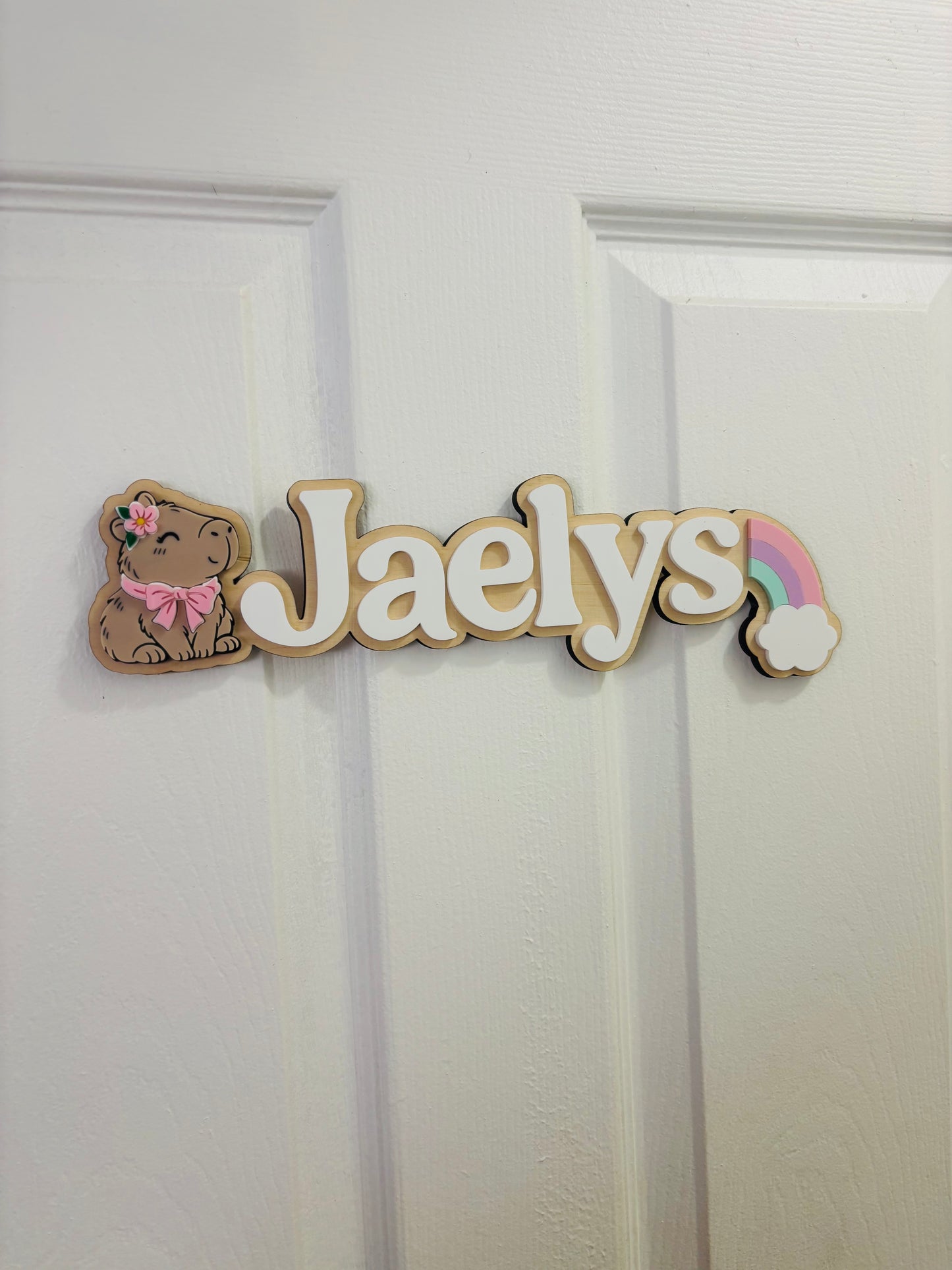 Capybara door sign