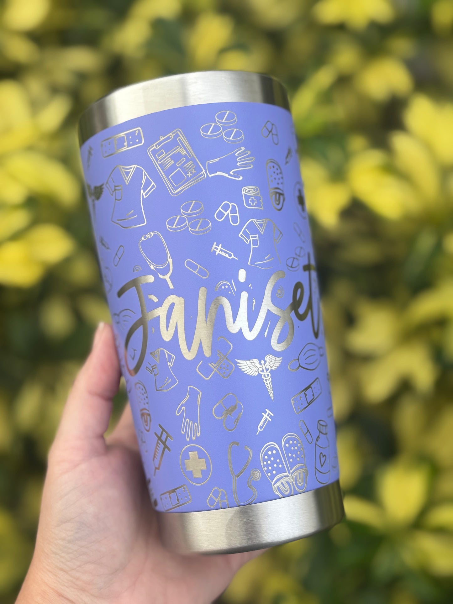 Personalized nurse tumbler