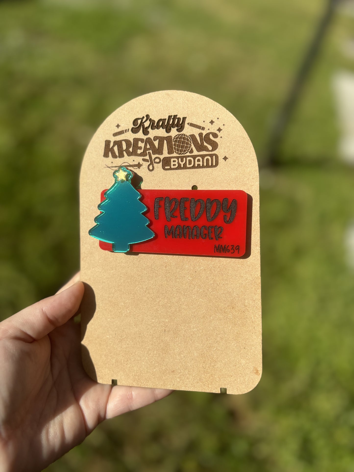 Personalized Christmas badge