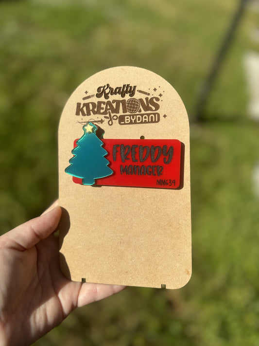 Personalized Christmas badge