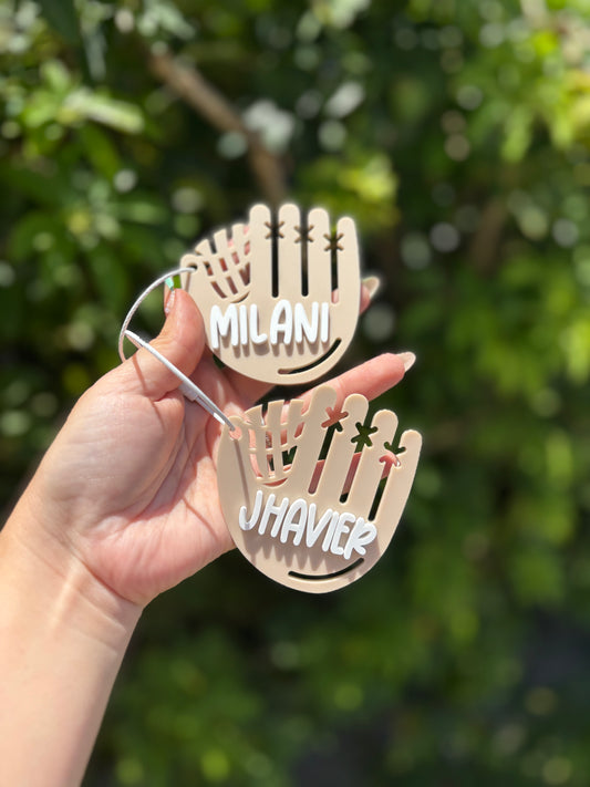 Baseball mitt keychain