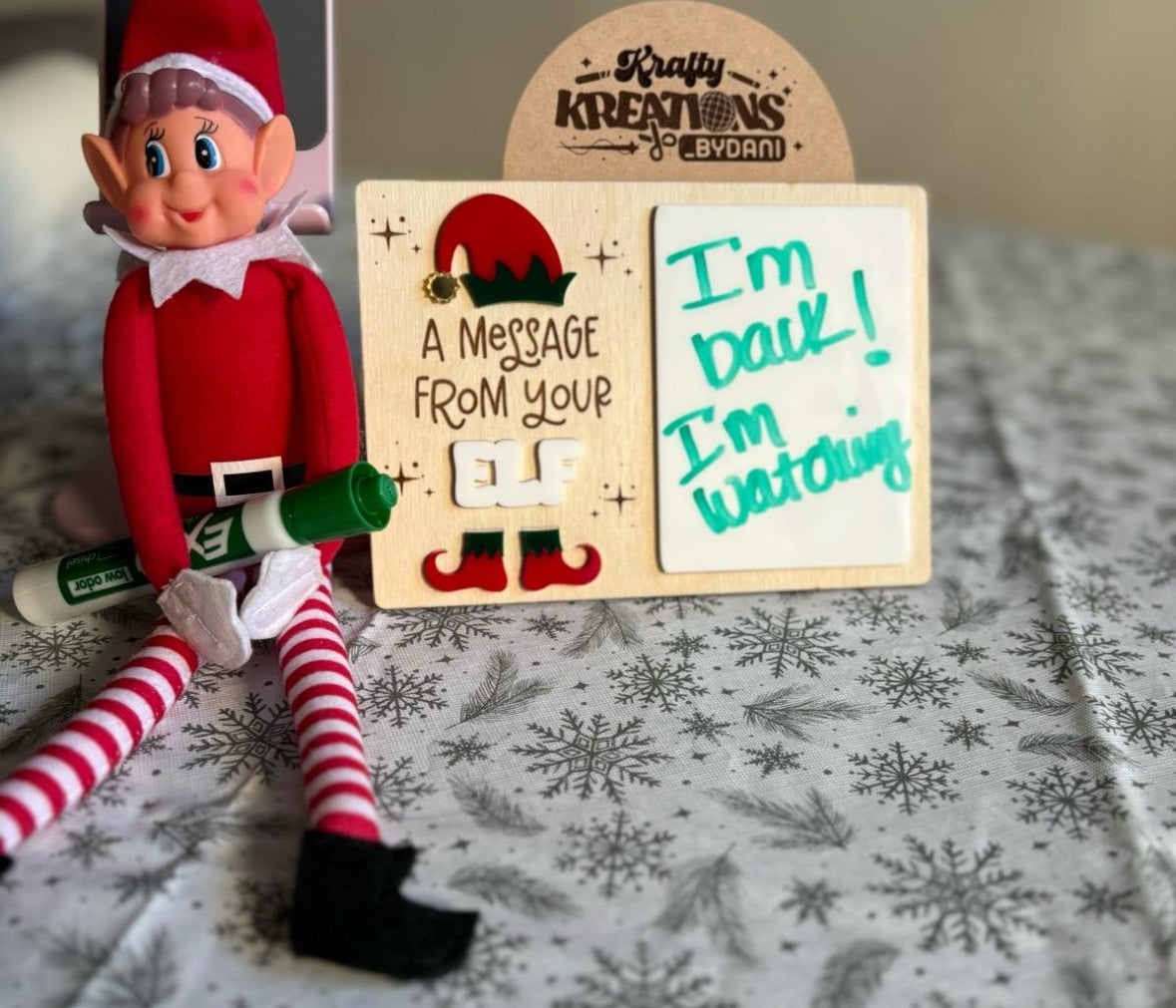 Elf message dry erase board
