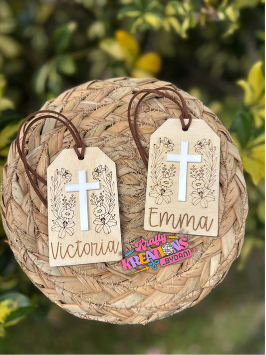 Floral Easter tag