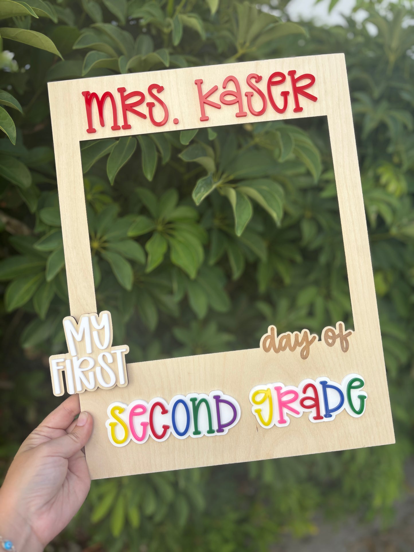 Teacher selfie frame