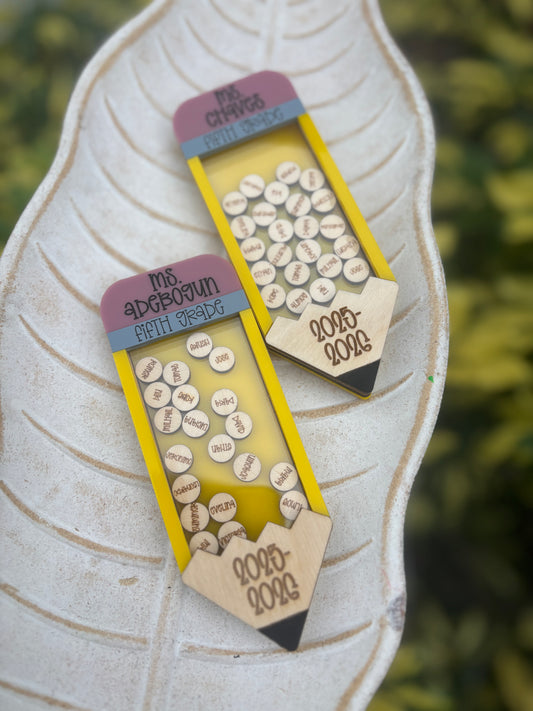 Personalized Class Pencil Magnet – Teacher Keepsake Gift
