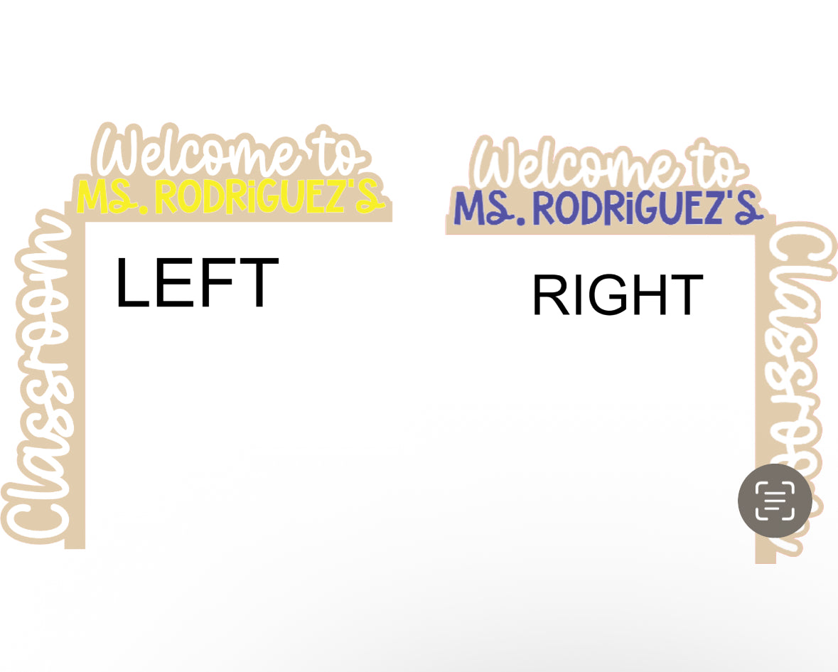 Teacher door frame