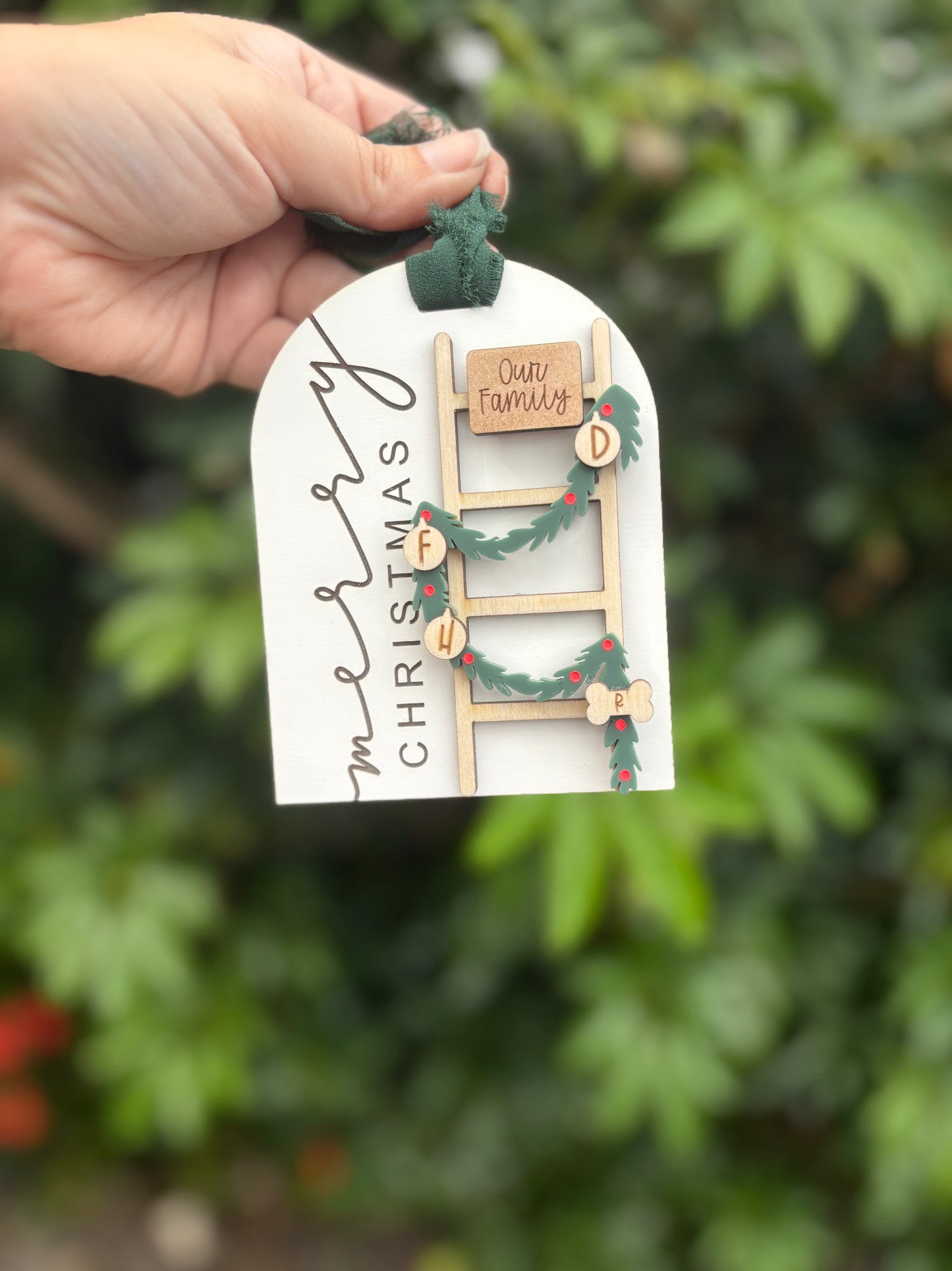 Family ladder ornament