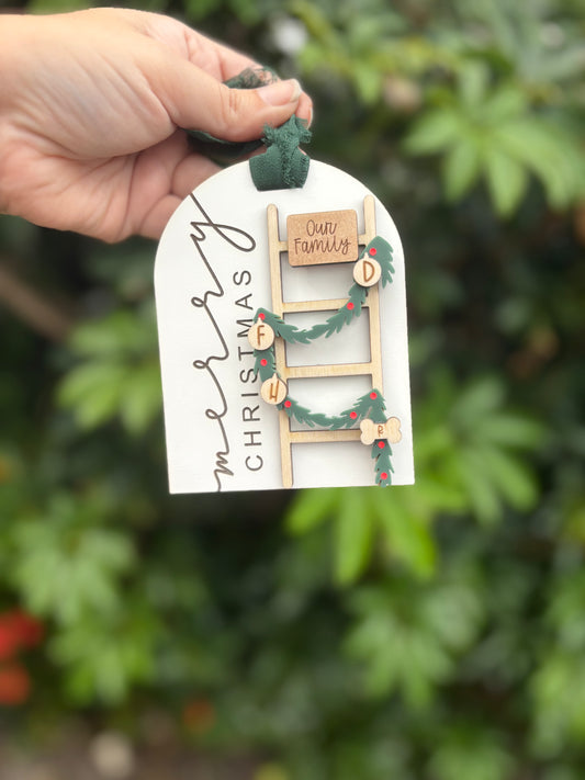 Family ladder ornament