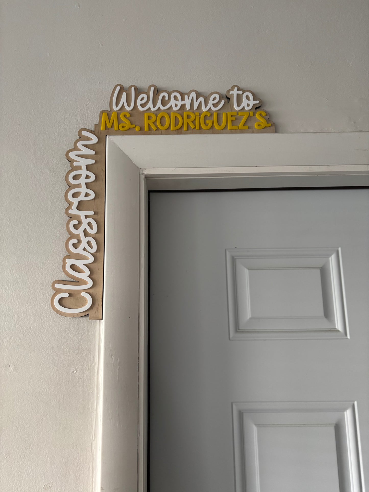 Teacher door frame