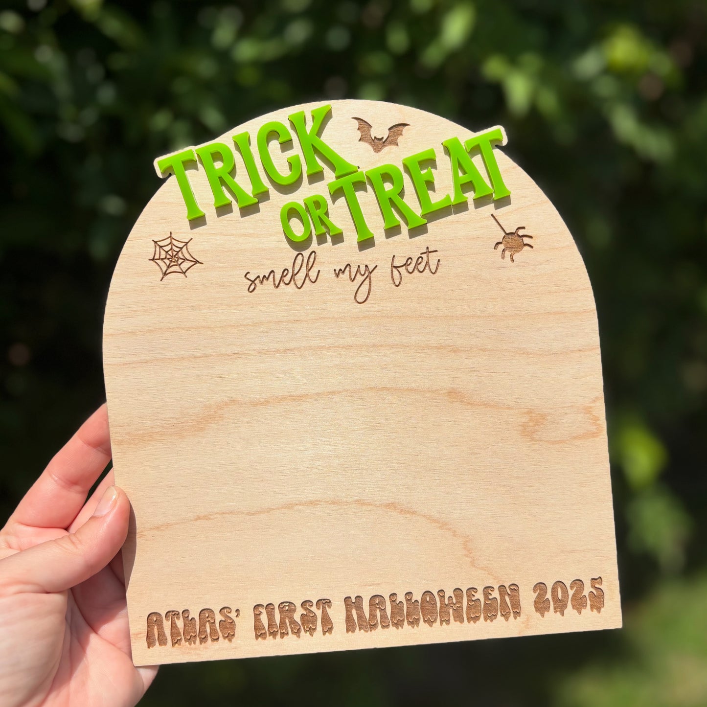 Baby first Halloween | trick o treat smell my feet| Customizable Keepsake| first Halloween Gift