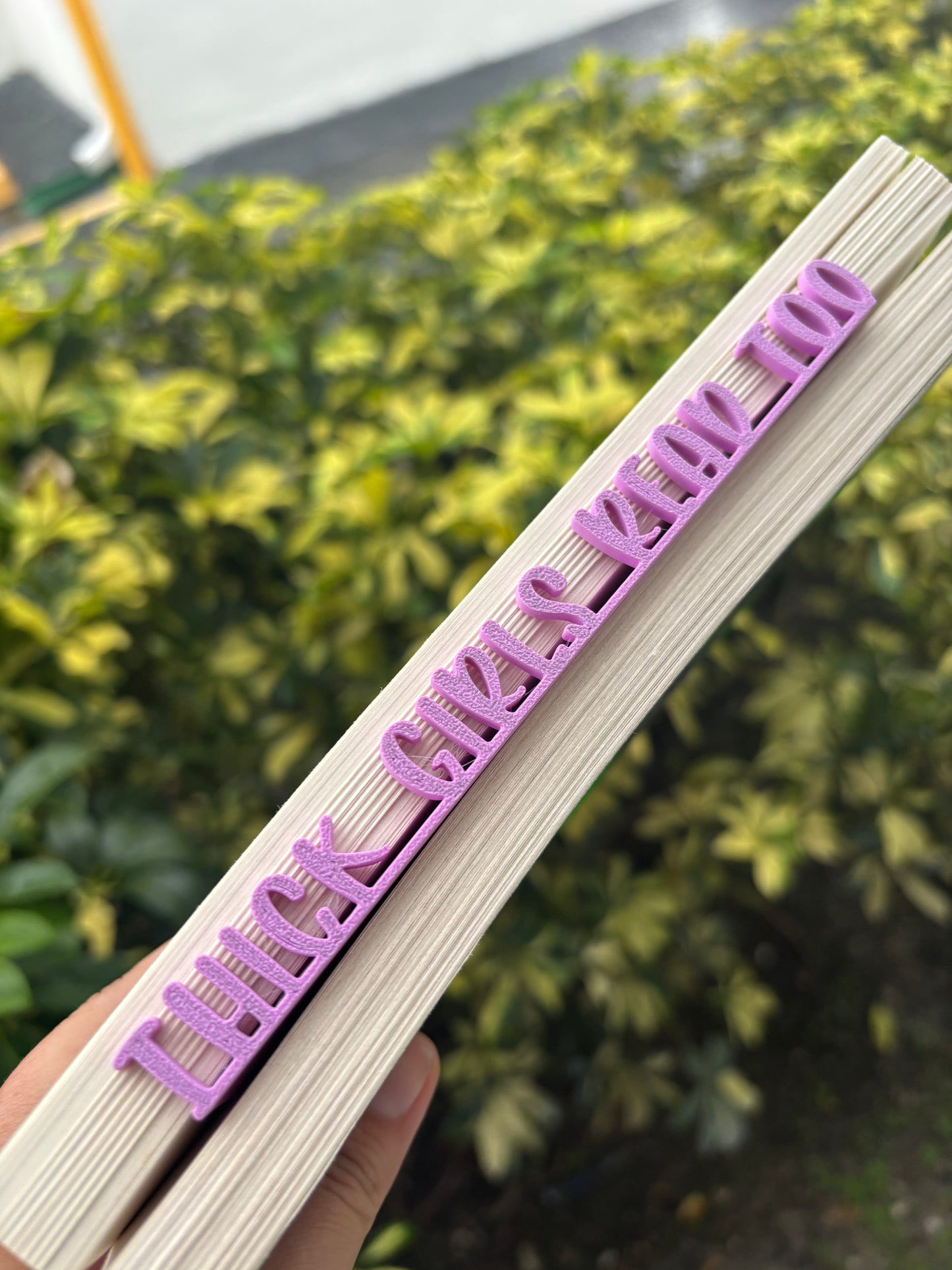 Thick girls read too 3D bookmark