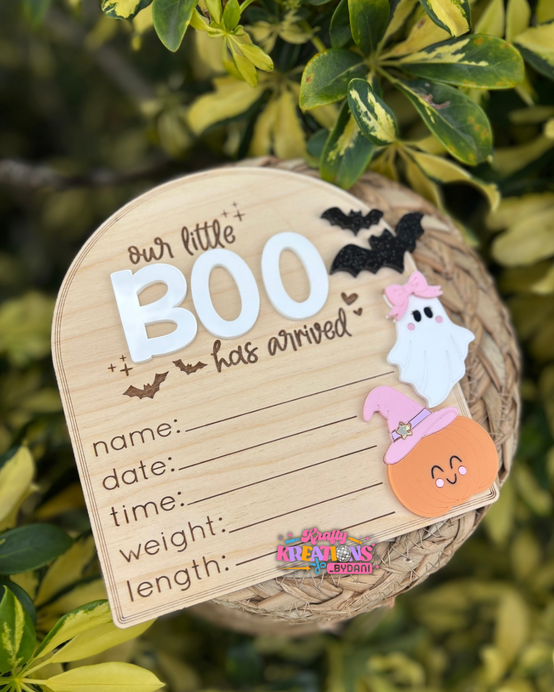 Our little Boo baby sign