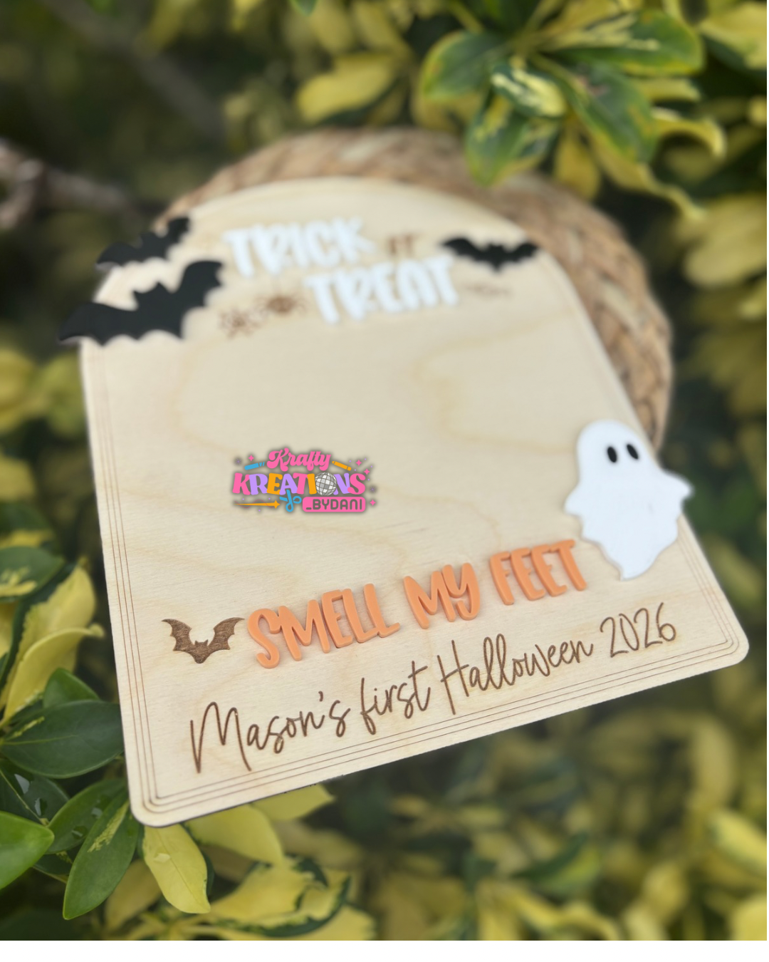 My first Halloween footprint DIY