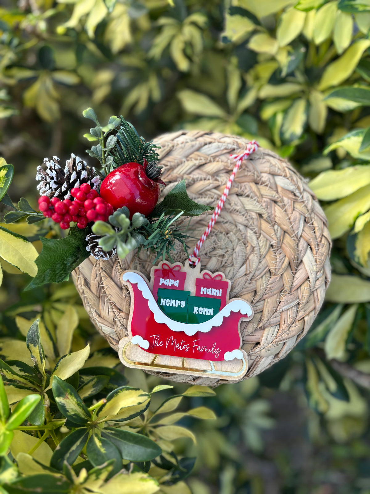 Family Sleigh ornament