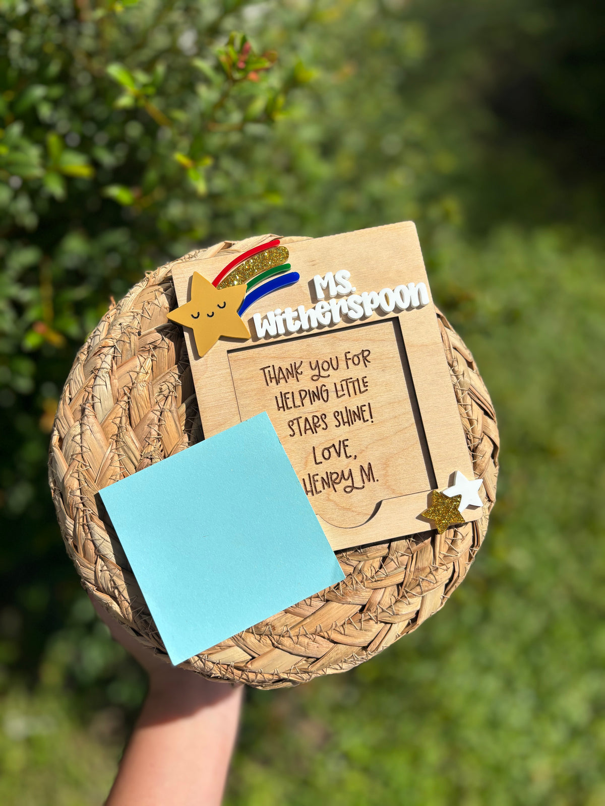 Star Rainbow sticky note holder