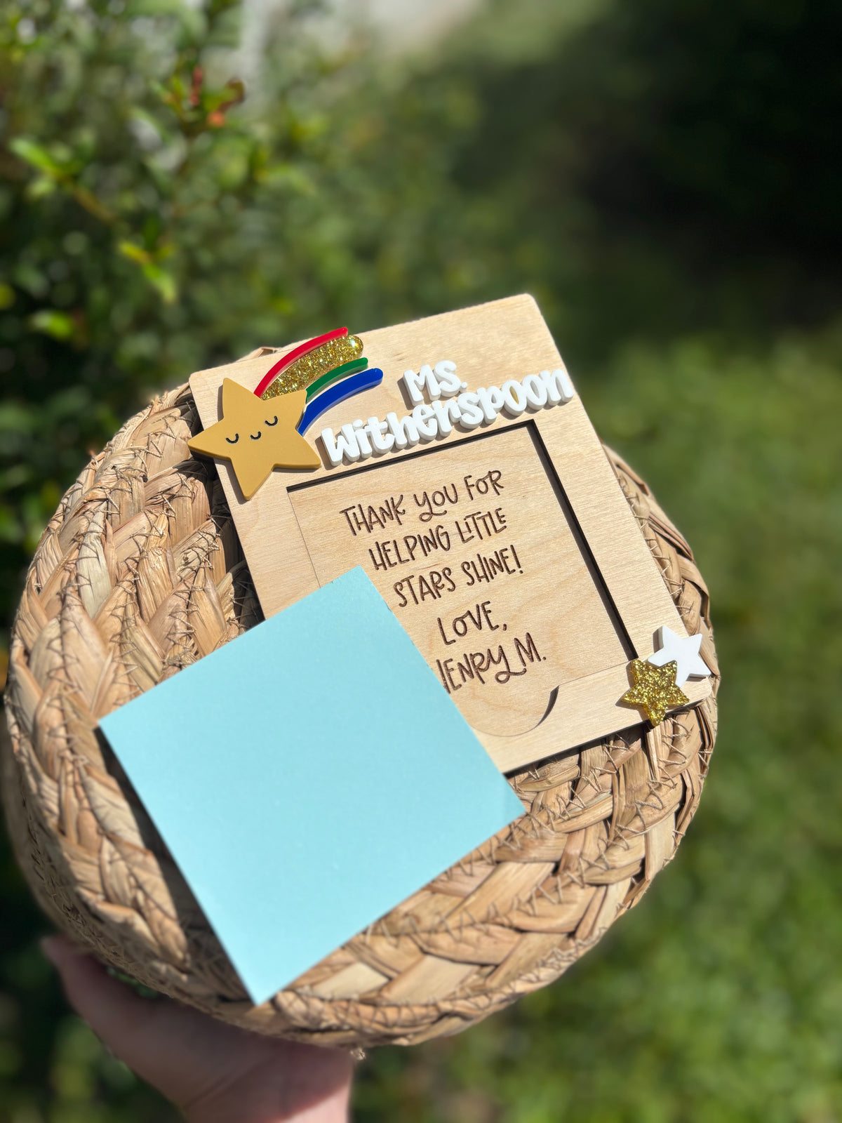 Star Rainbow sticky note holder