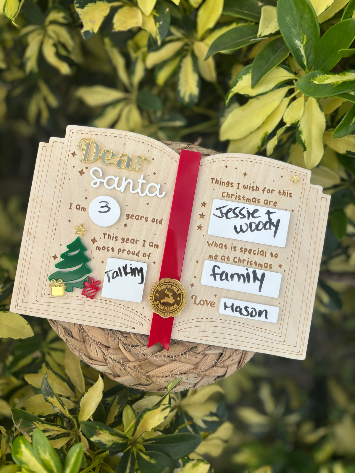 Dear Santa Letter - Dry erase