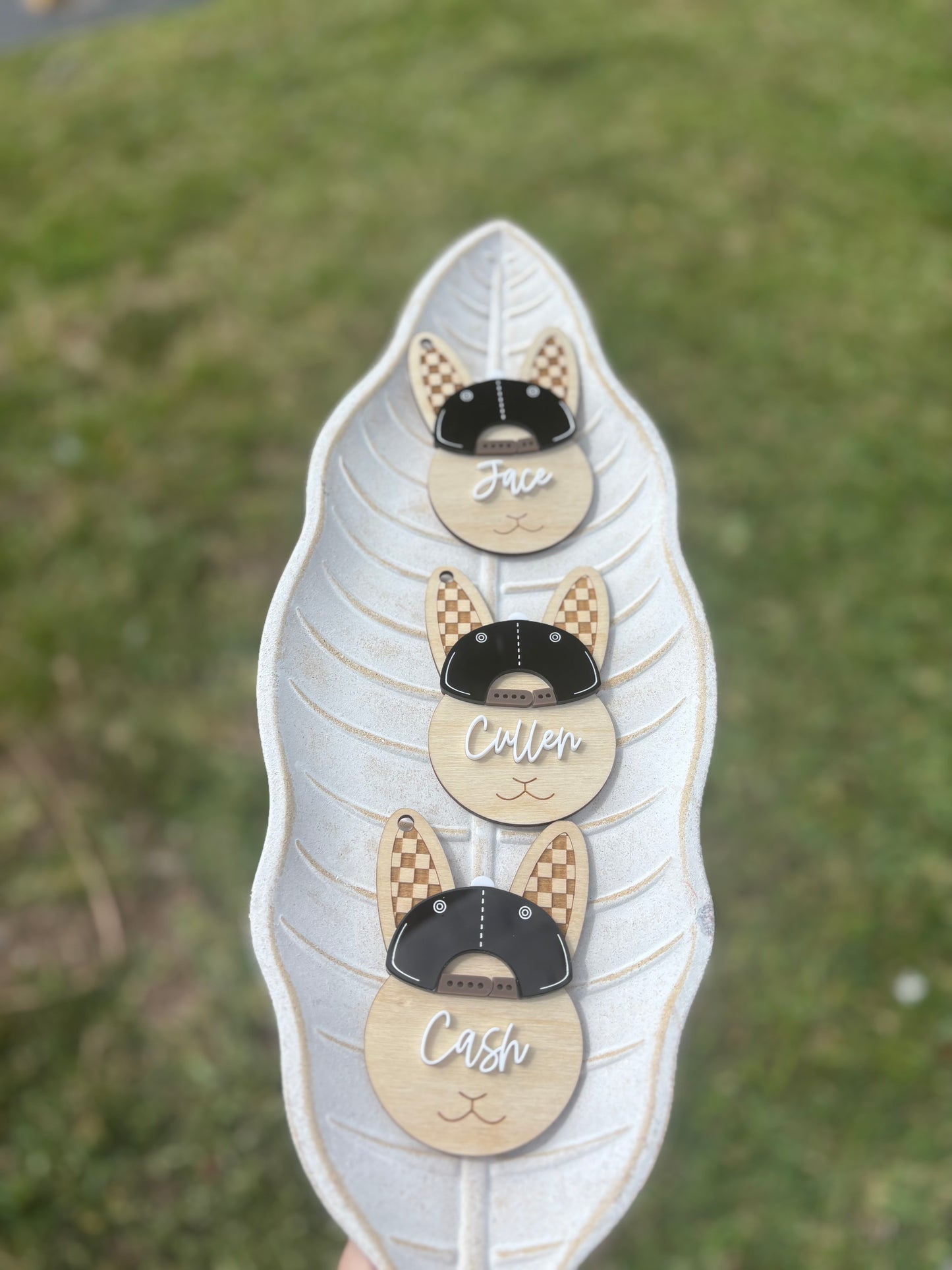 Easter Bunny tag with cap