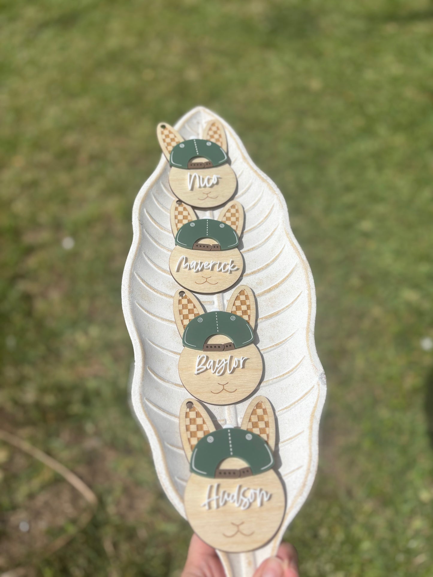 Easter Bunny tag with cap