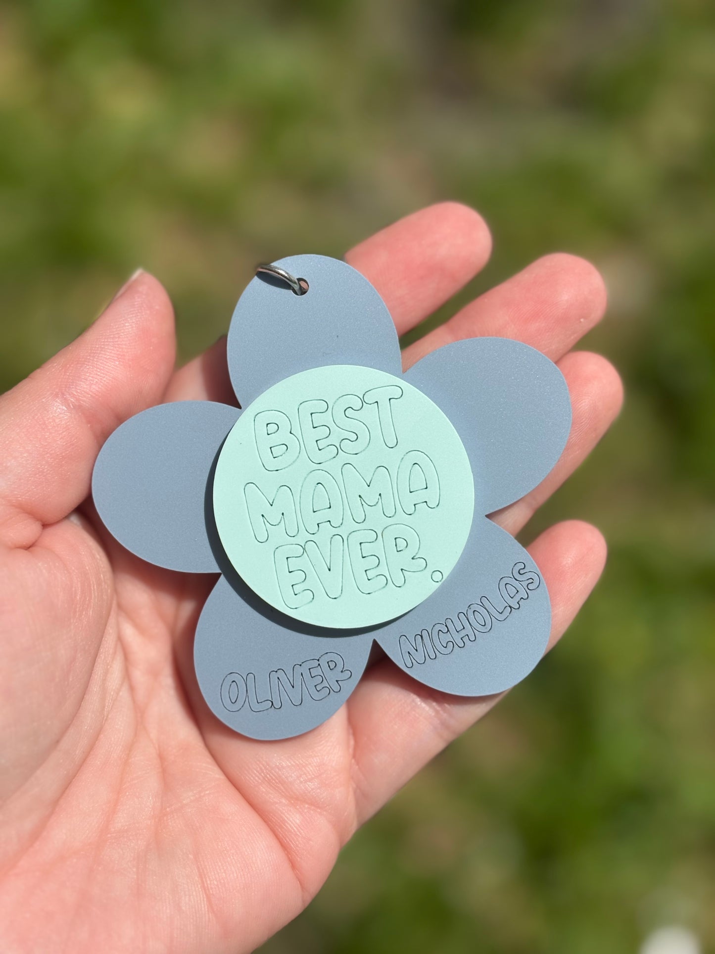 Best Mama ever flower keychain