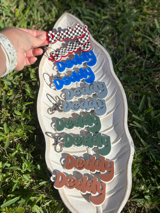 Retro Daddy Keychain