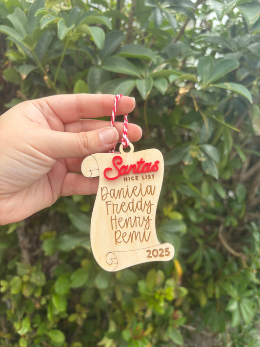 Santa List ornament