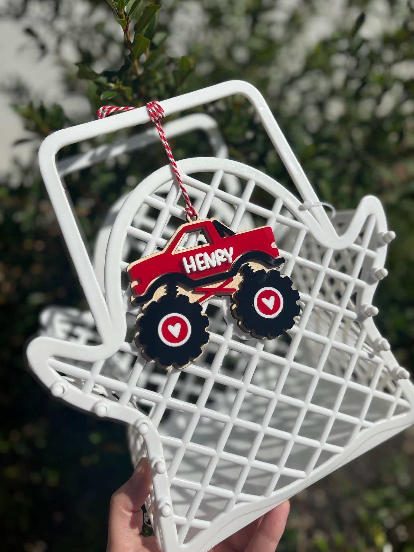 Monster Truck Valentine's Tag