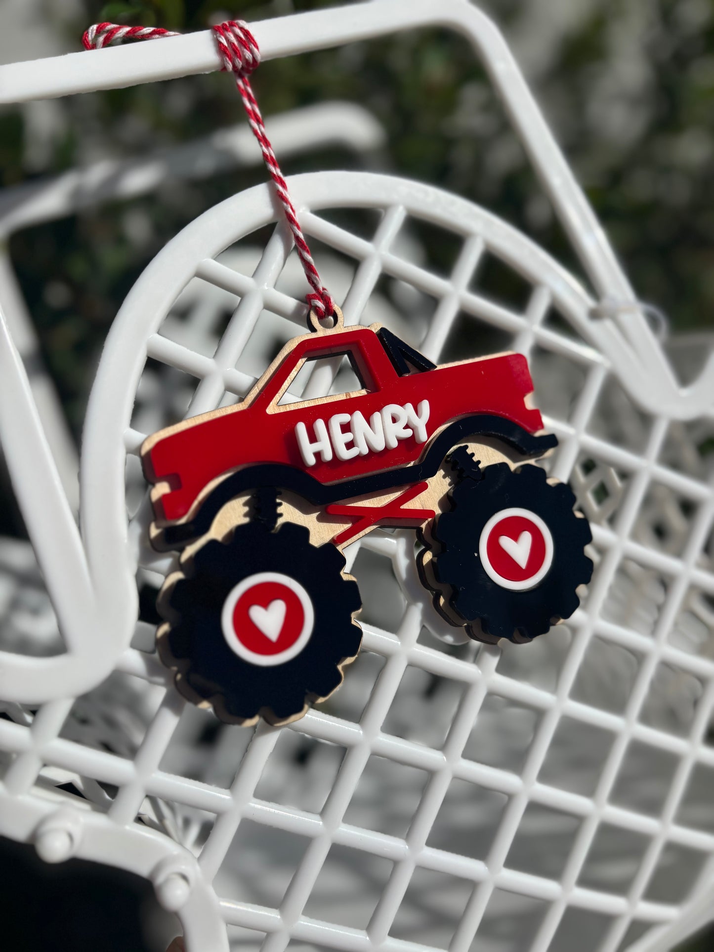 Monster Truck Valentine's Tag