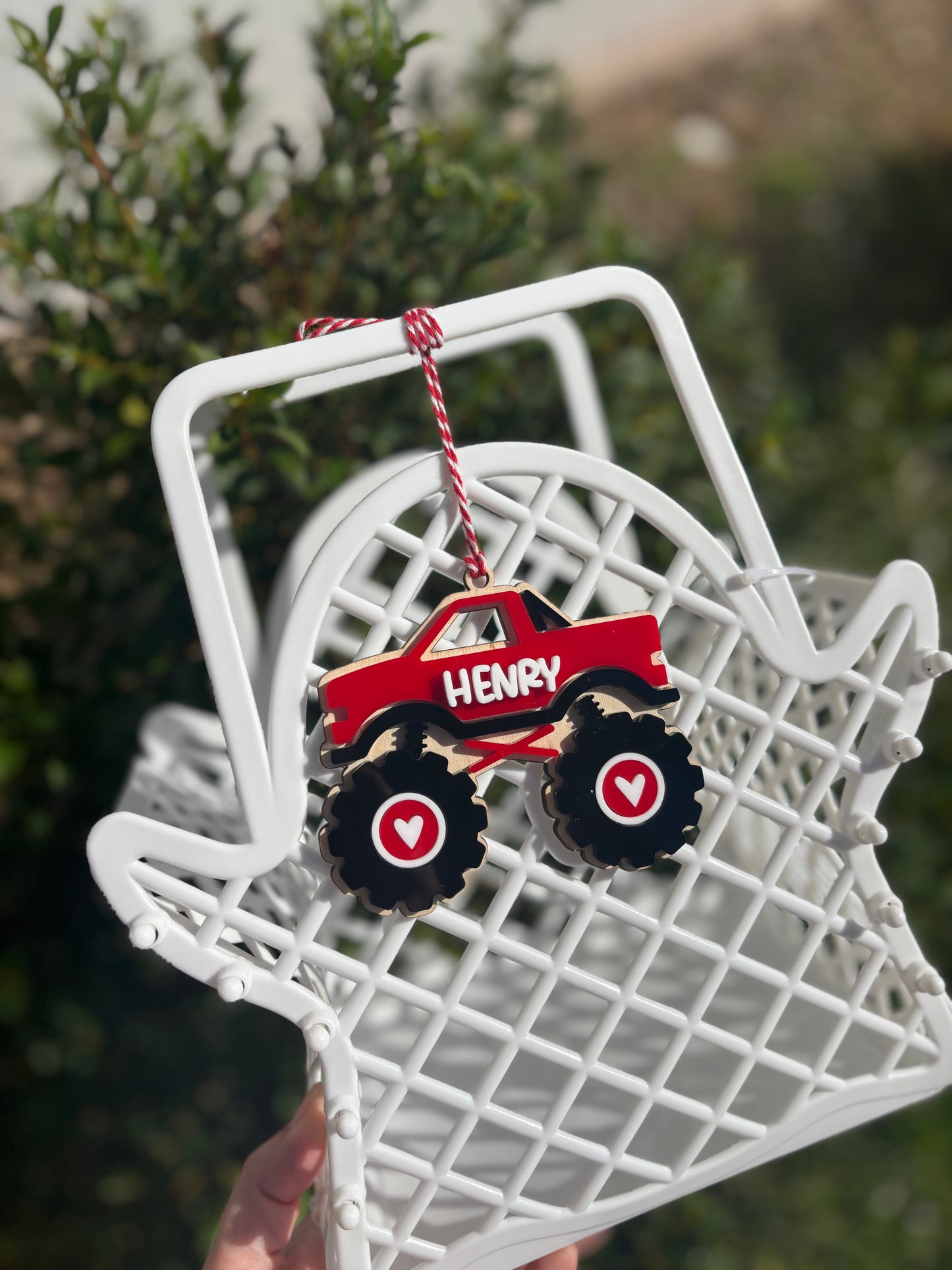 Monster Truck Valentine's Tag