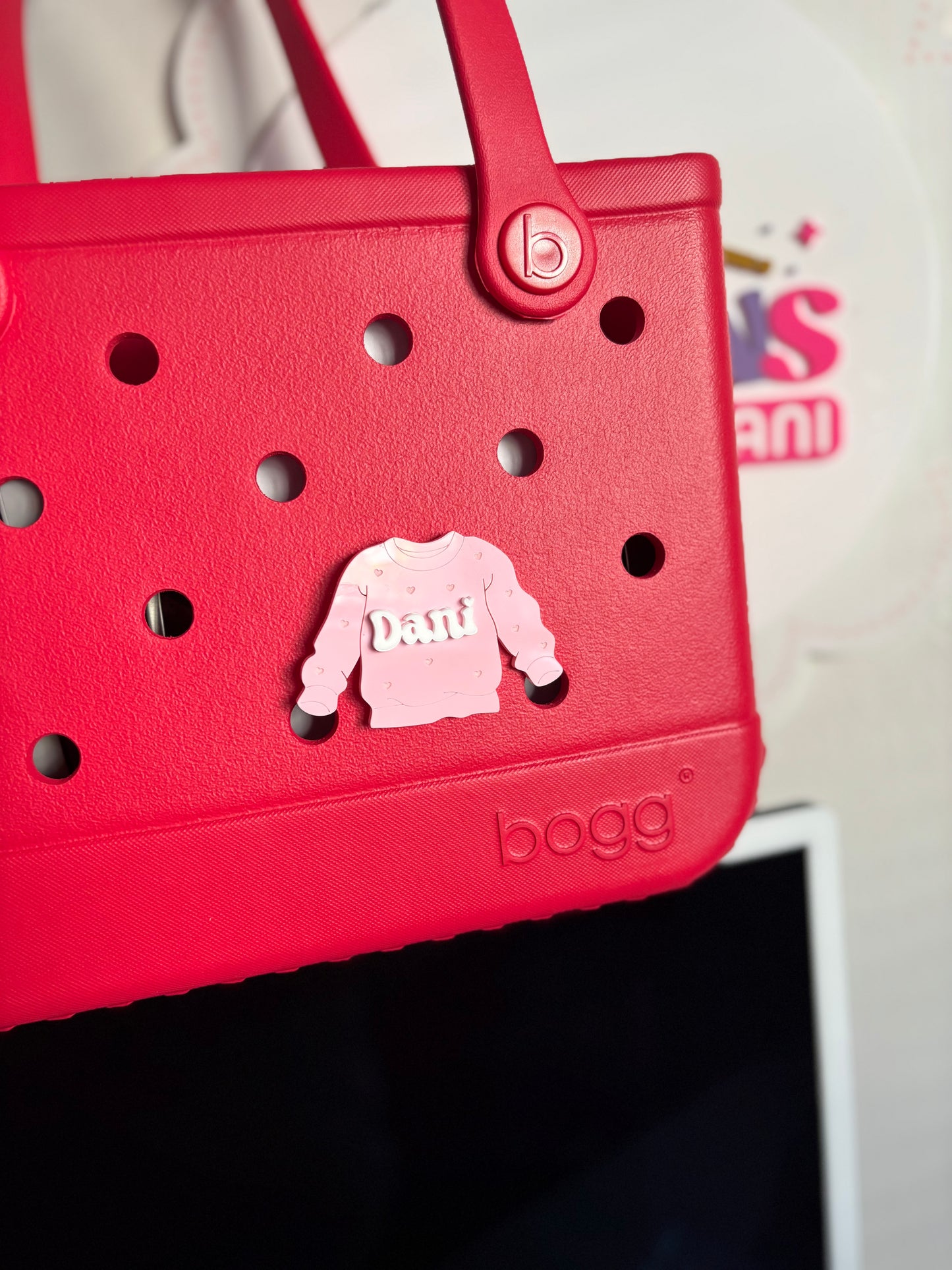 Heart Sweater bag charm