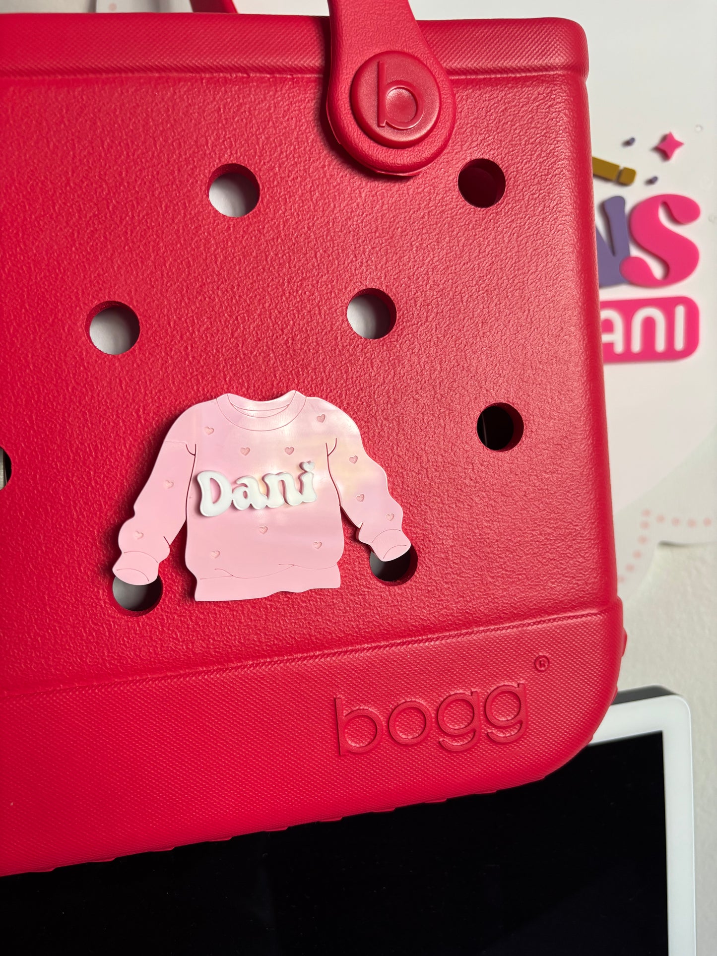 Heart Sweater bag charm