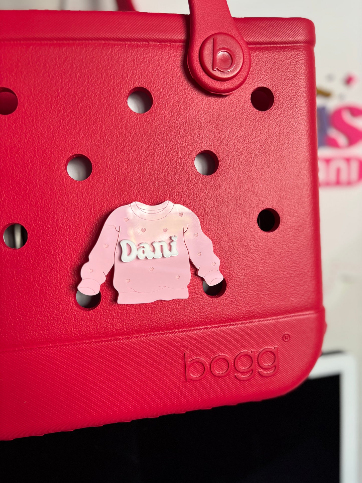 Heart Sweater bag charm