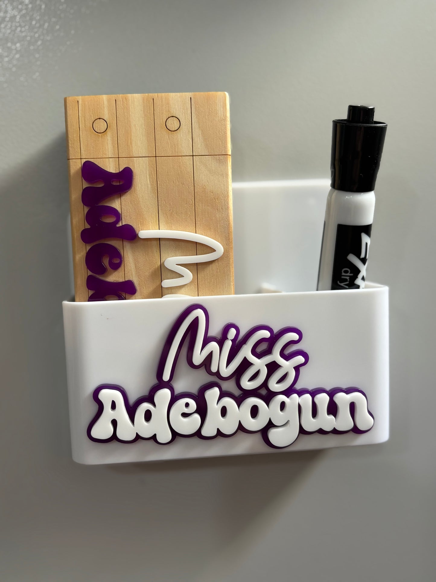 Teacher eraser and marker holder