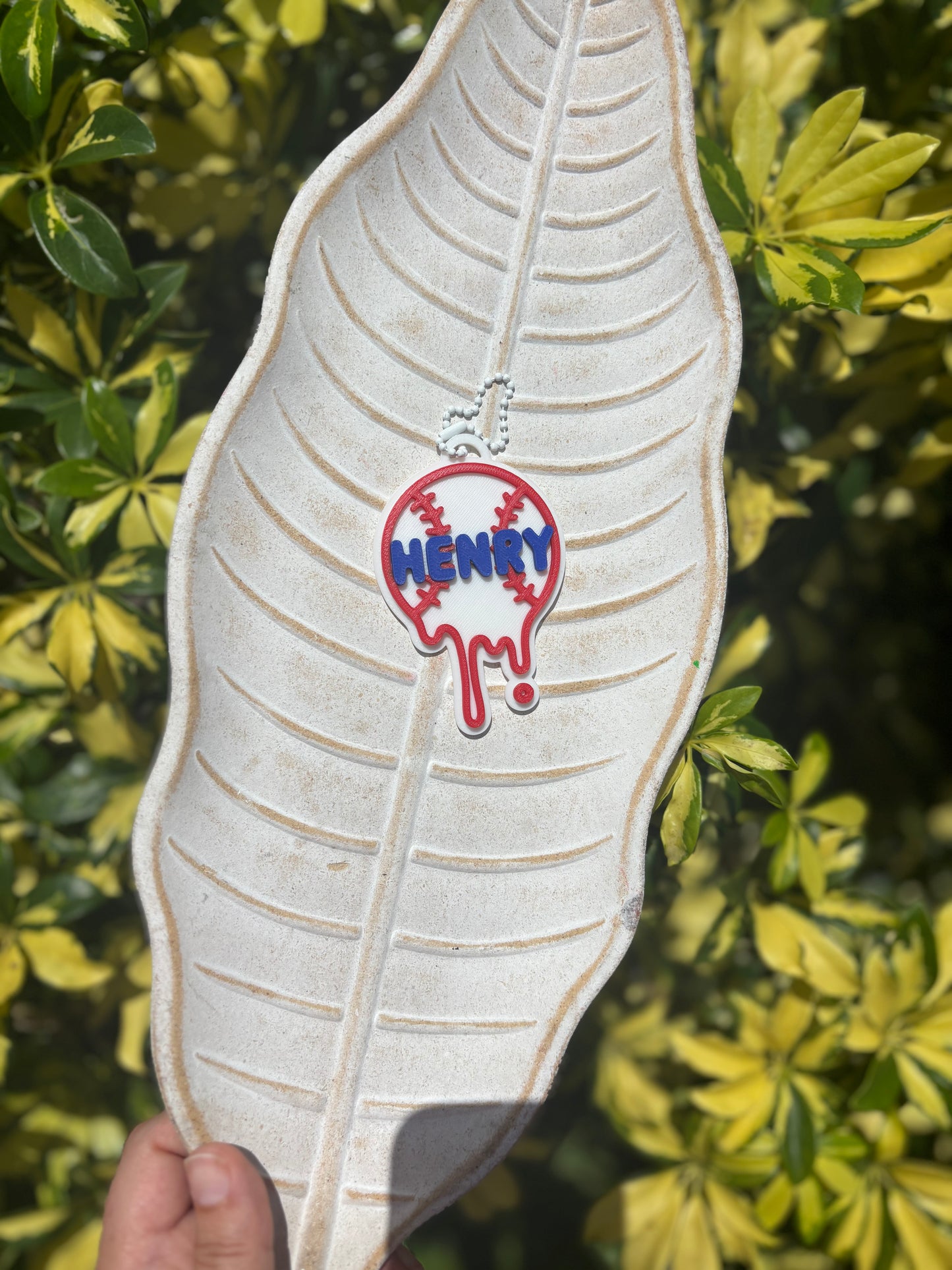 3D baseball keychain