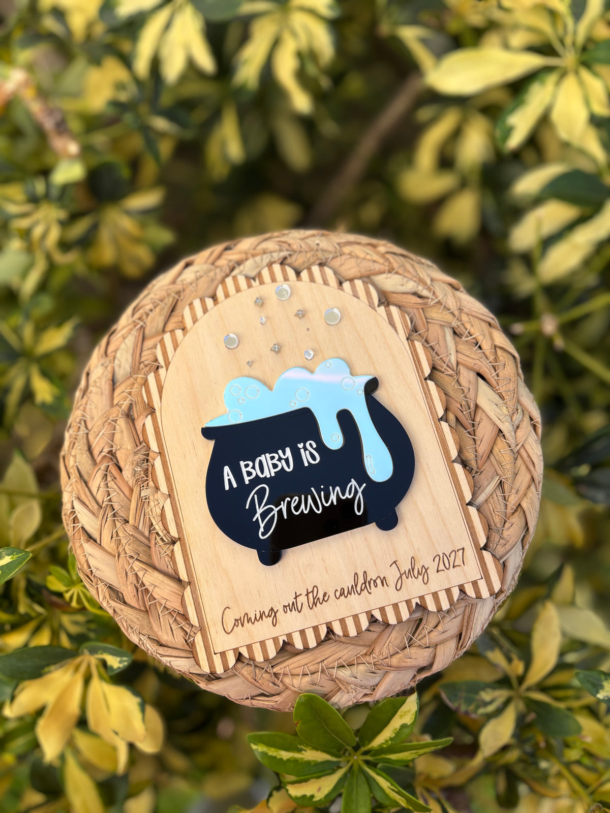 A baby is brewing sign
