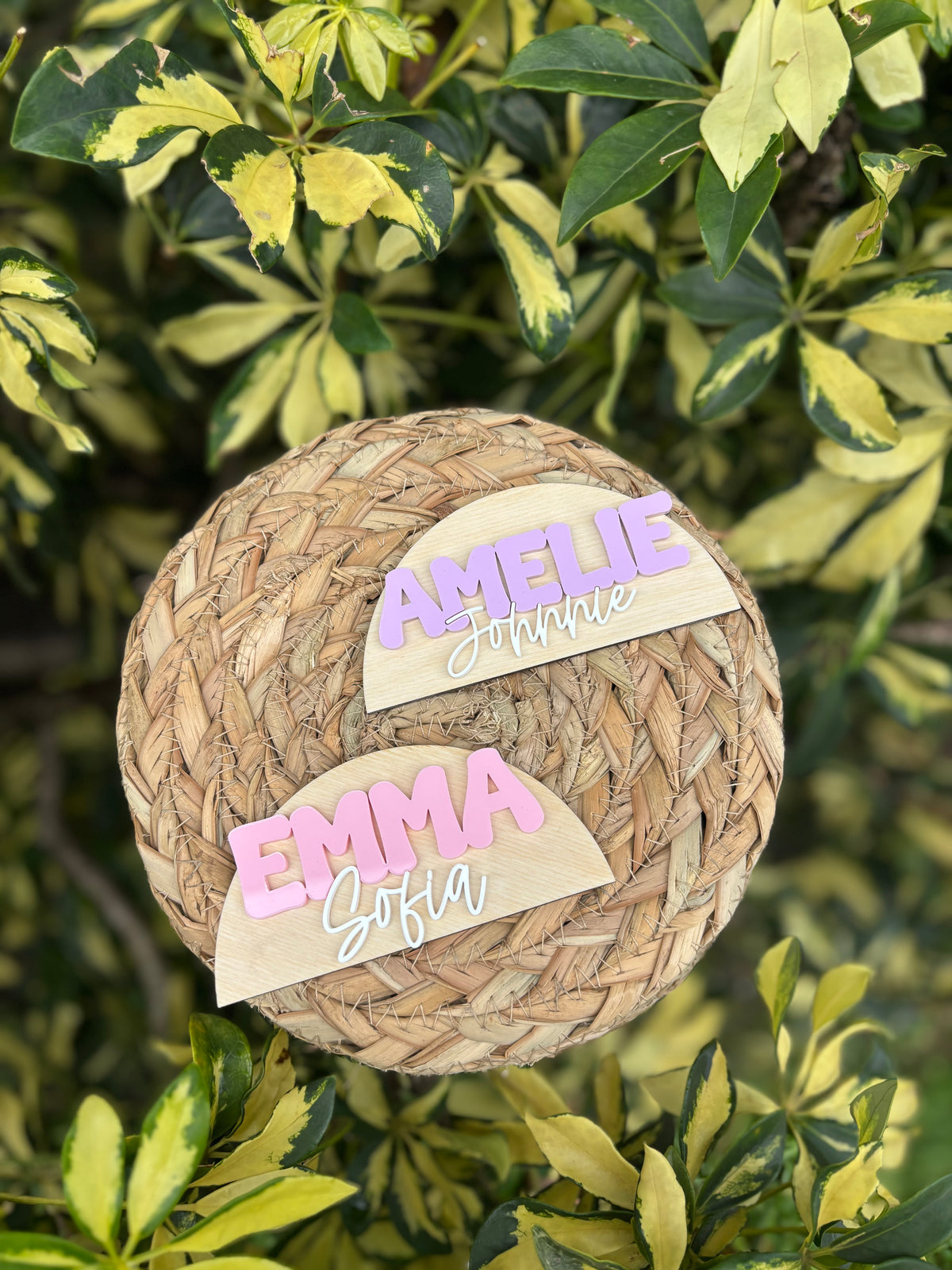Mini arch birth announcement