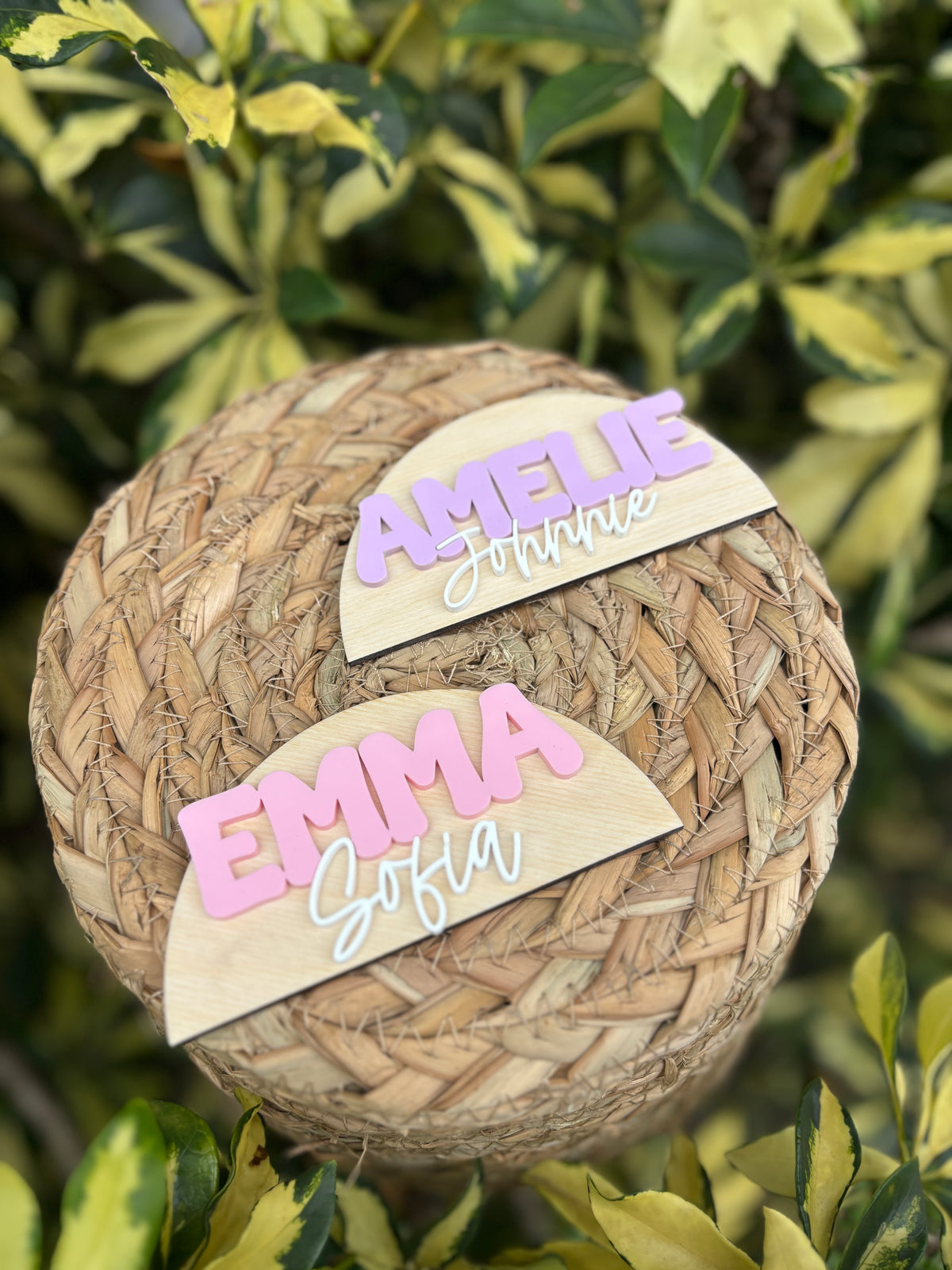 Mini arch birth announcement