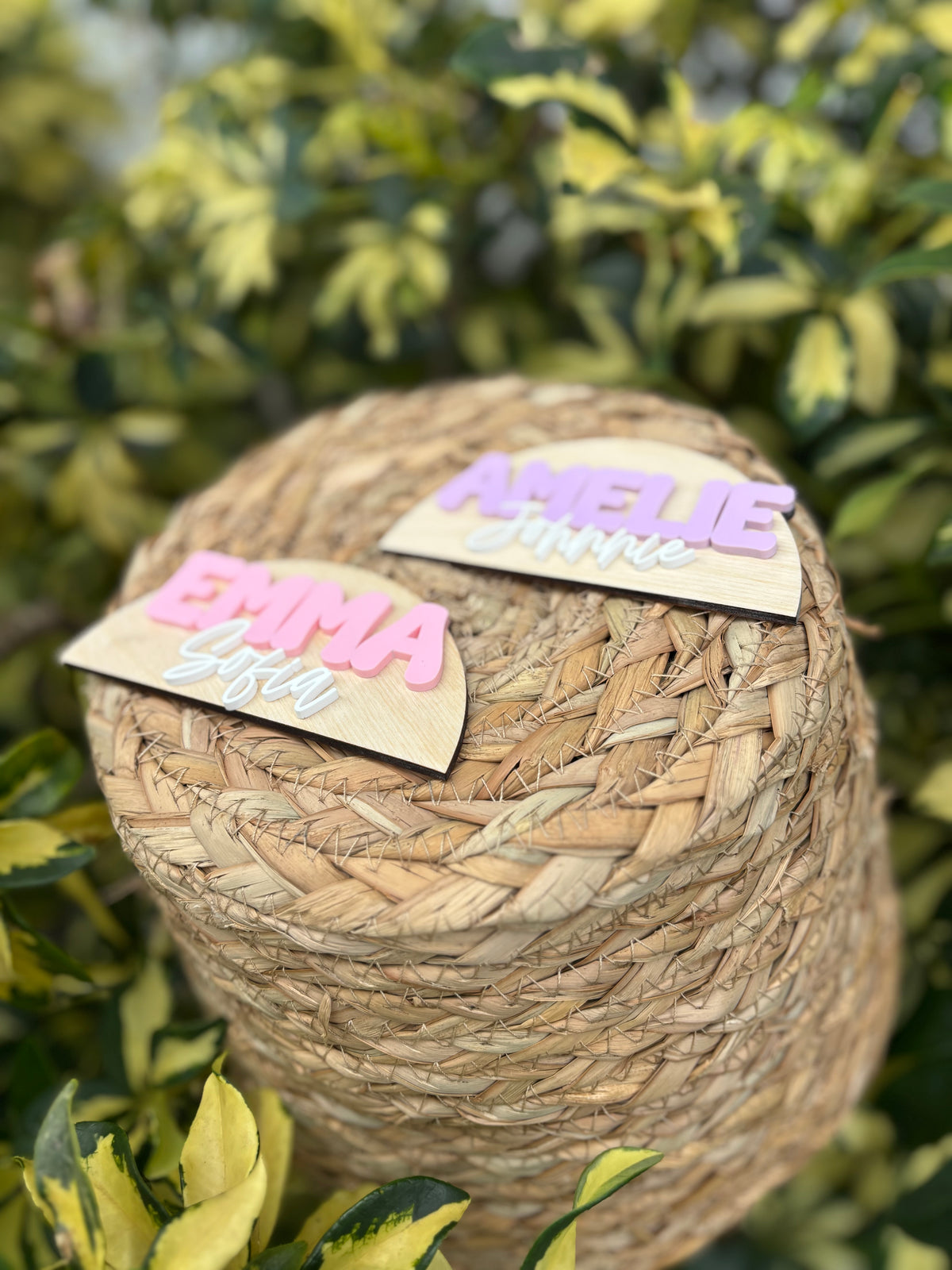 Mini arch birth announcement