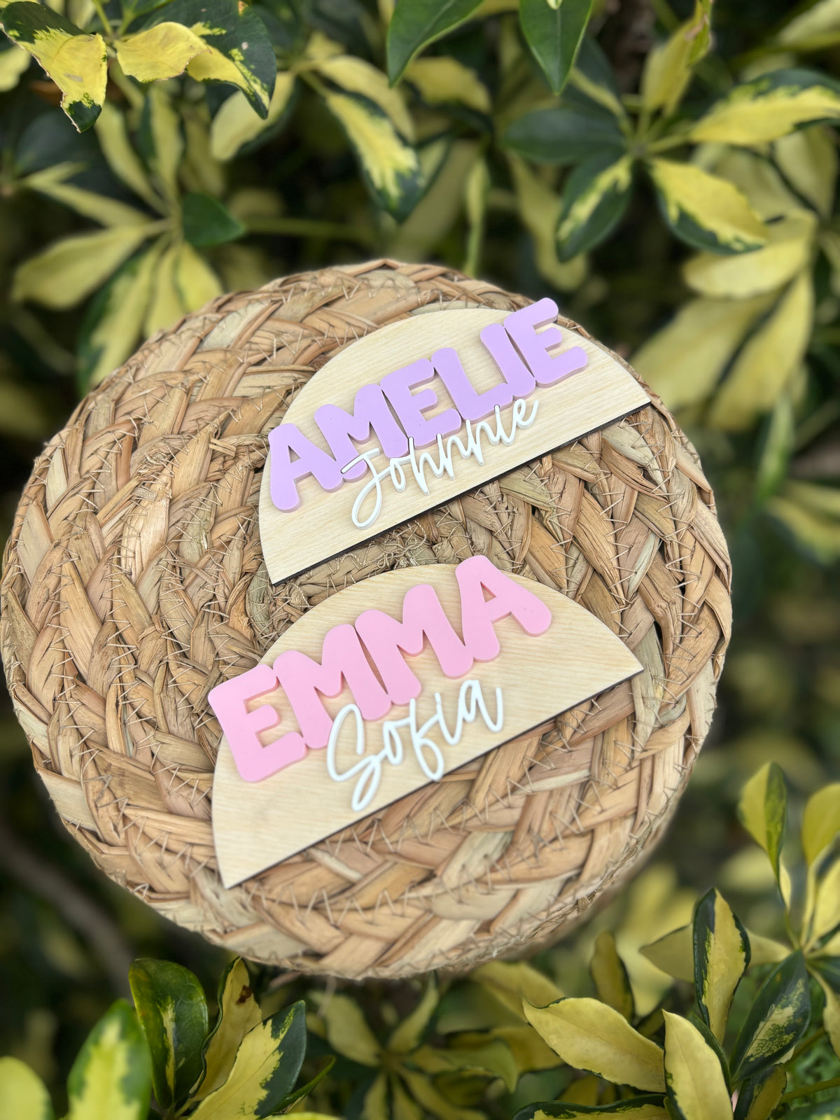 Mini arch birth announcement