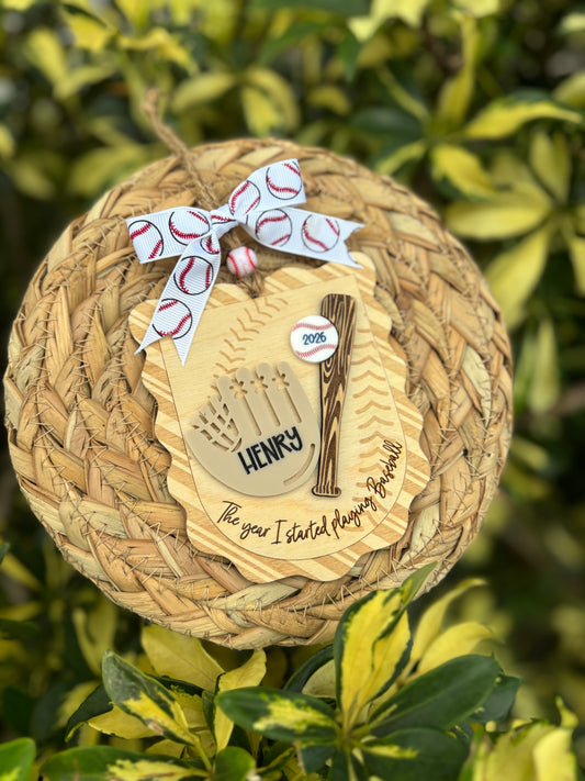 Baseball Christmas Ornament