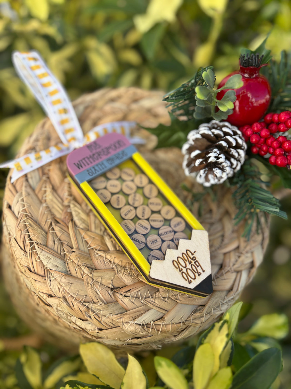 Pencil shaker ornament