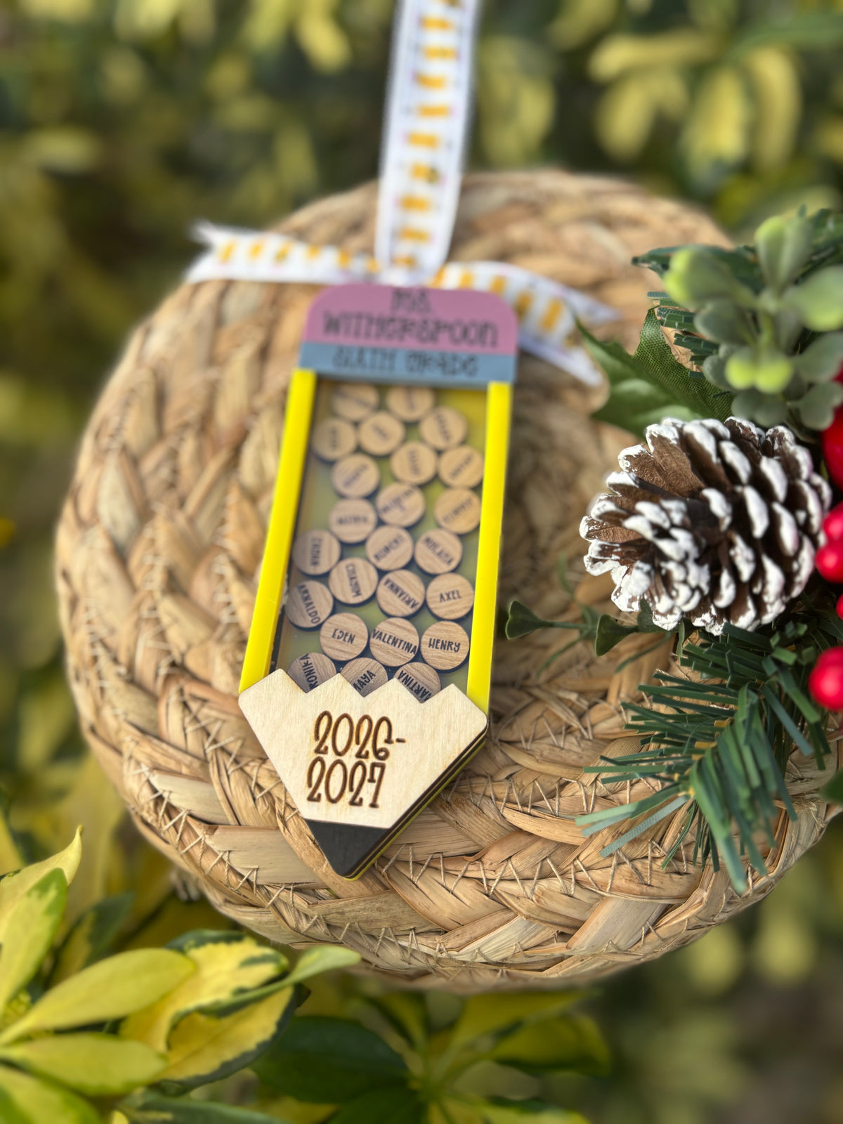 Pencil shaker ornament